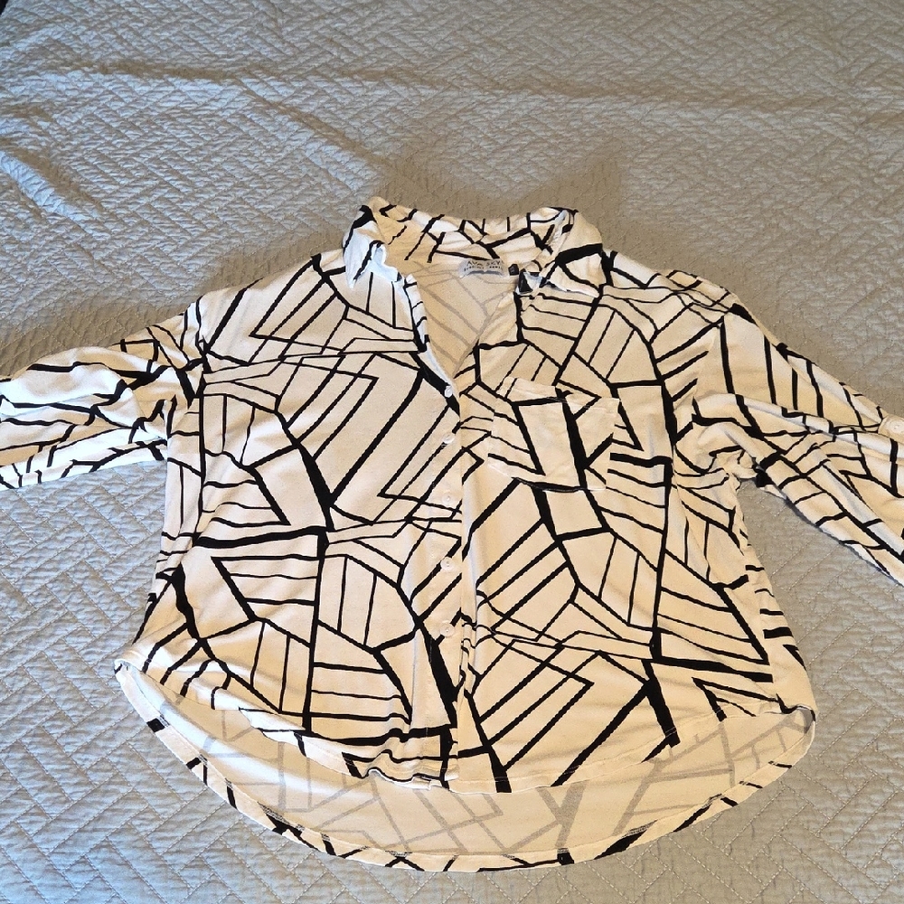 Fighting Eel Geometric Jersey Top, Xs